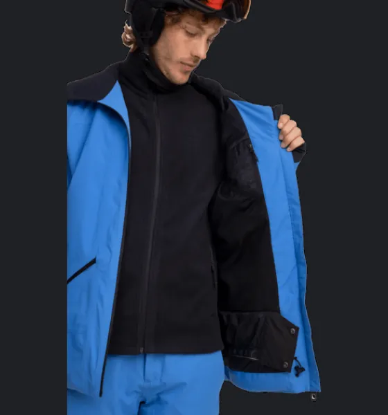 m_alpine_jacket_4-5.webp Everest Outdoor Skidjackor | Skidjackor<M Alpine Jacket AZURE BLUE
