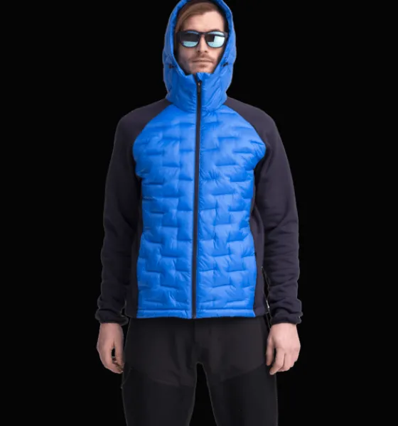 m_hybrid_hood_jacket_3-2.webp Everest Outdoor Varma Jackor | Tunna Jackor<M Hybrid Hood Jacket PALACE BLUE
