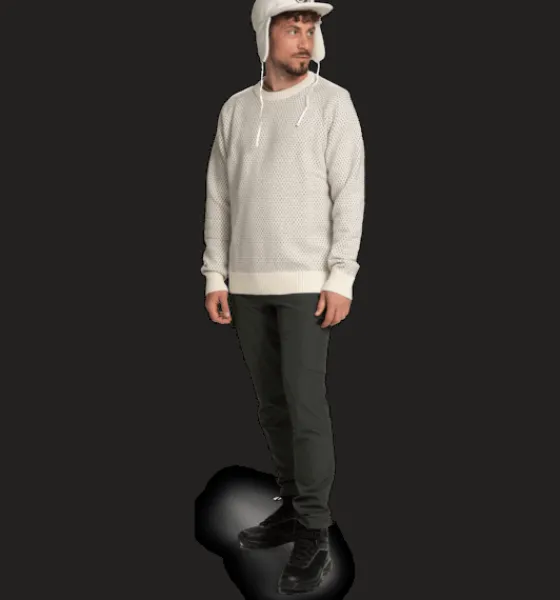 m_knitted_sht_2.webp Everest Outdoor Tröjor & T-Shirts<M Knitted Sht OFFWHITE