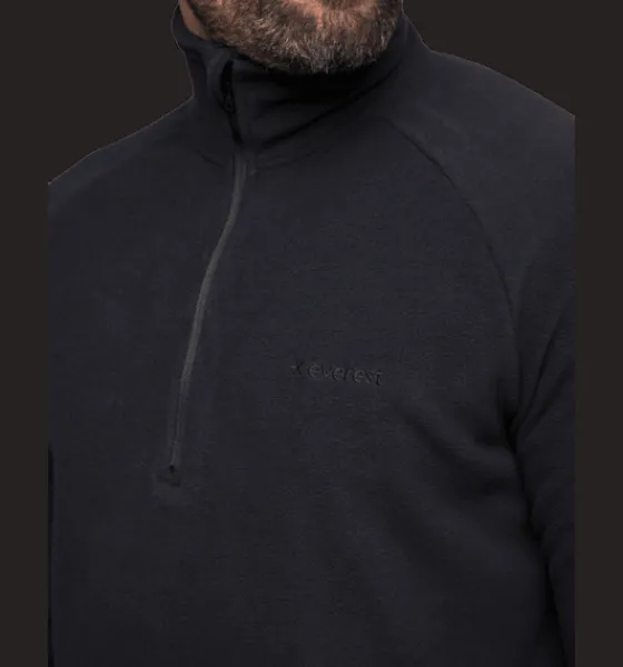 m_quarter_zip_3-2.webp Everest Outdoor Tröjor & T-Shirts | Tröjor<M Quarter Zip BLACK