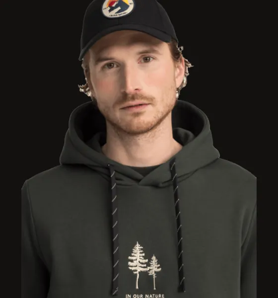 m_recline_hood_3-1.webp Everest Outdoor Tröjor & T-Shirts | Tröjor<M Recline Hood DARK GREEN