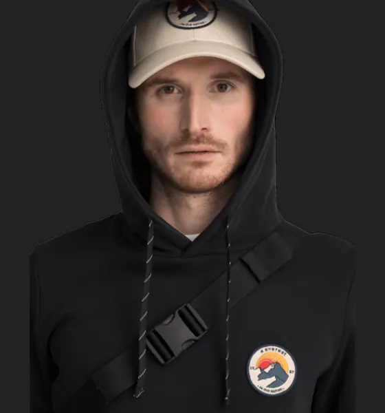 m_recline_hood_3.webp Everest Outdoor Tröjor & T-Shirts | Tröjor<M Recline Hood BLACK