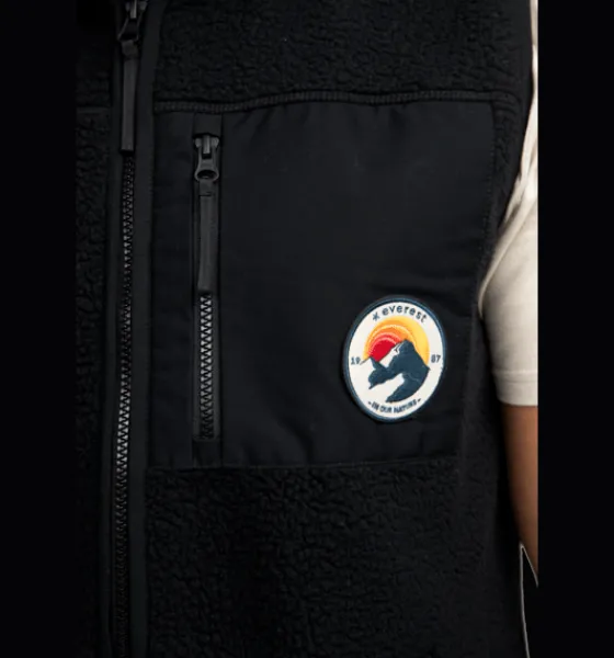 m_retro_pile_vest_3-1.webp Everest Outdoor Tröjor & T-Shirts | Västar<M Retro Pile Vest BLACK