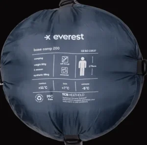 Everest Outdoor Sovsäckar<U Base Camp 200 WHALE BLUE/BLACK