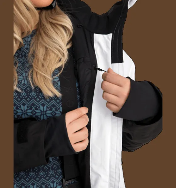 w_alpine_jacket_3.webp Everest Outdoor Skidjackor | Varma jackor<W Alpine Jacket WHITE/BLACK