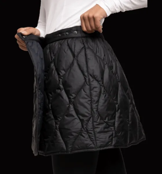 w_aurora_wrap_skirt_3.webp Everest Outdoor Skalbyxor | Regn- & skalbyxor<W Aurora Wrap Skirt BLACK