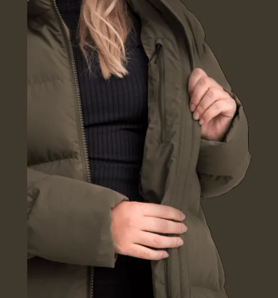 w_juneau_coat_7-6.webp Everest Outdoor Varma jackor<W Juneau Coat MUD GREEN