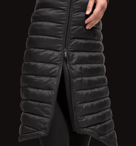 w_long_quilt_skirt_3.webp Everest Outdoor Skalbyxor | Regn- & skalbyxor<W Long Quilt Skirt BLACK