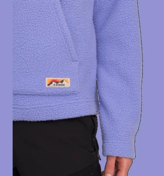 w_pile_hoodie_3.webp Everest Outdoor Tröjor & T-Shirts | Tröjor<W Pile Hoodie LT LAVENDEL