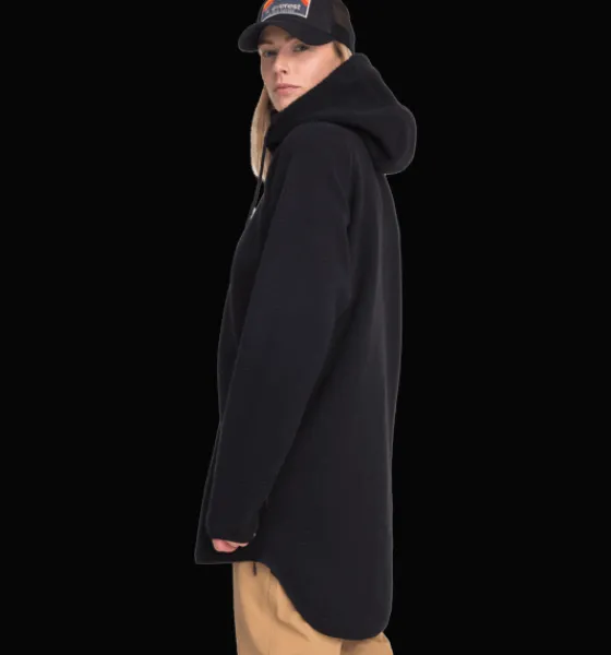 Everest Outdoor Tröjor & T-Shirts | Tröjor<W Pile Long Hood BLACK
