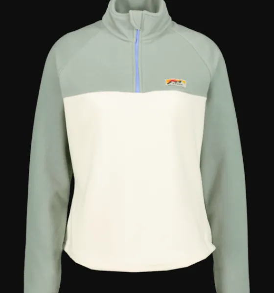 w_quarter_zip_4.webp Everest Outdoor Tröjor & T-Shirts | Tröjor<W Quarter Zip WHITE/GREEN