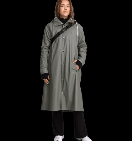 w_rain_coat_long_2.webp Everest Outdoor Regnjackor | Tunna jackor<W Rain Coat Long KHAKI GREY