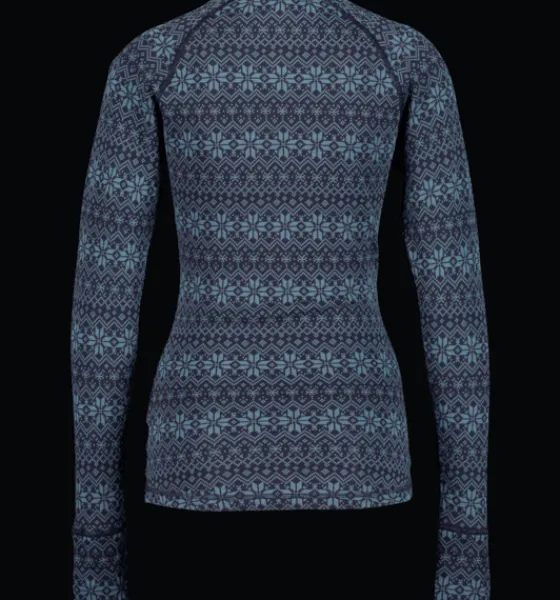 w_wool_underwear_shirt__5-1.webp Everest Outdoor Tröjor & T-Shirts<W Wool Underwear Shirt 2 NAVY PATTERN