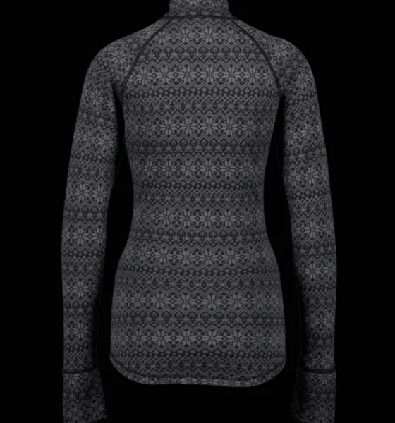 w_wool_uw_half_zip_5-1.webp Everest Outdoor Tröjor & T-Shirts<W Wool Uw Half Zip BLACK/GREY PATTERN